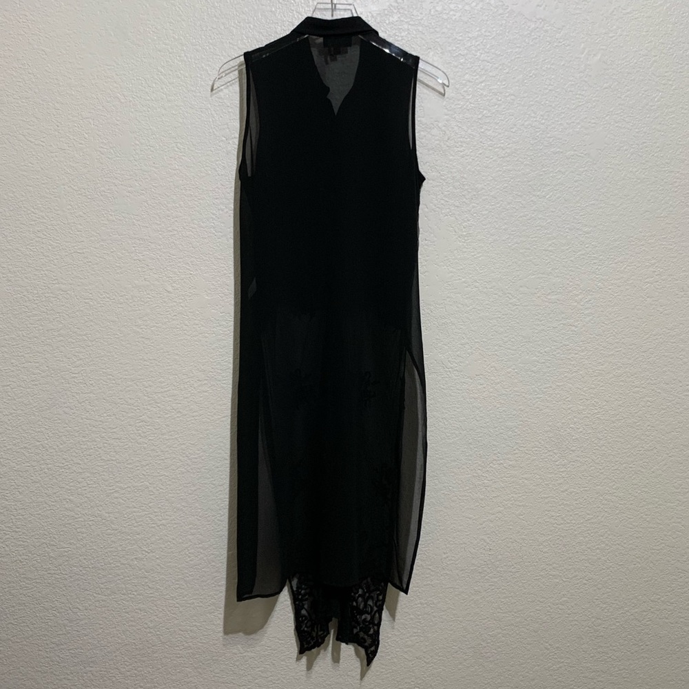 i Jeans by Buffalo Button  Long Lace Tunic Vest - Picture 3 of 8